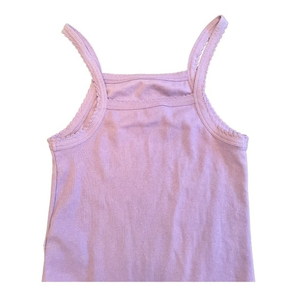 bp Picot Trim Cotton Blend Rib Bodysuit in purple - Picture 4 of 13